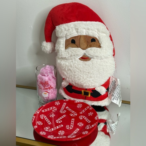 Santa Claus Plush with Milk and Cookies Set - Picture 2 of 3